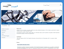 Tablet Screenshot of e-health.standards.org.au